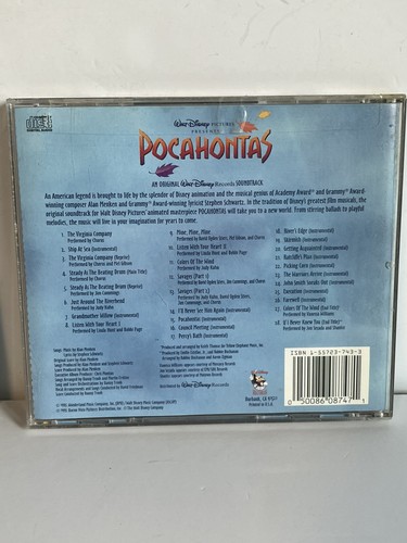 Disney Lion King Beauty & The Beast Pocahontas Motion Picture Soundtrack CD Lot - Picture 6 of 11