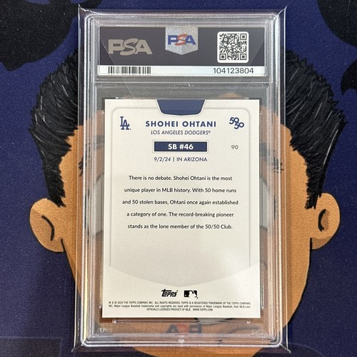 PSA 9 MINT 2024 Topps 50/50 SHOHEI OHTANI #90 Stolen Base #46 - Picture 3 of 3