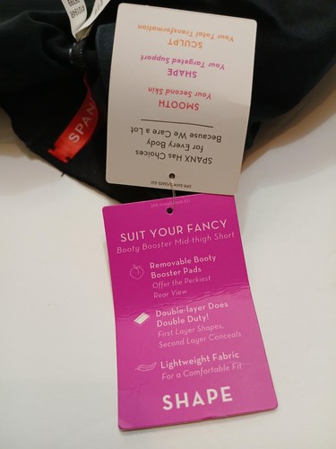 Pantalones Cortos Spanx Para Mujer Grandes Negros Traje Tu Elegante Botín Booster 10194R Prendas Moldeadoras - Imagen 10 de 10