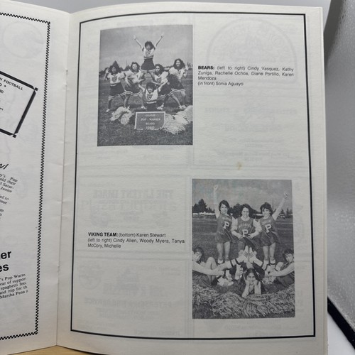 1980 Gilroy CA Pop Warner Football Programm signiert von 5 Oakland Raiders Kunst Shell - Bild 8 von 9