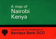 Map of Nairobi  Kenya   Africa   Vintage Brochure