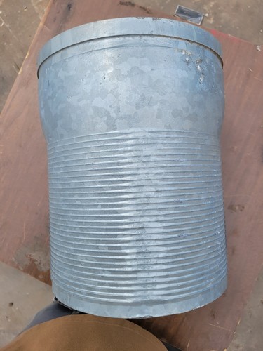 10" Galvanized Hose Nipple Groove X Hose Barb Conn - Picture 4 of 7