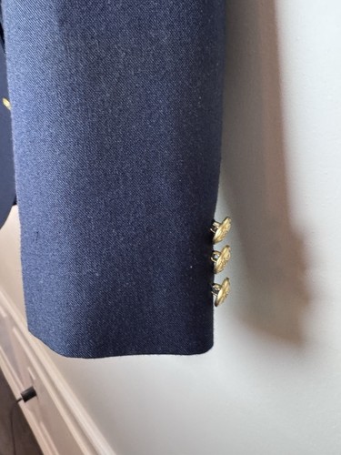 GANT Boys Navy Lined Blazer Gold Buttons Size 11 - Picture 4 of 11