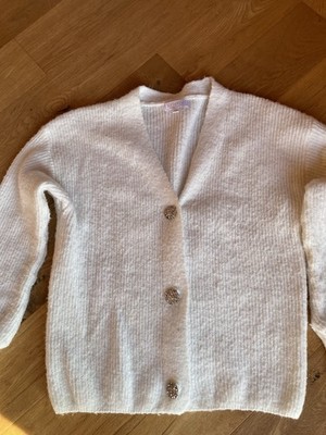 Strickweste  Gr m weiß flauschig
