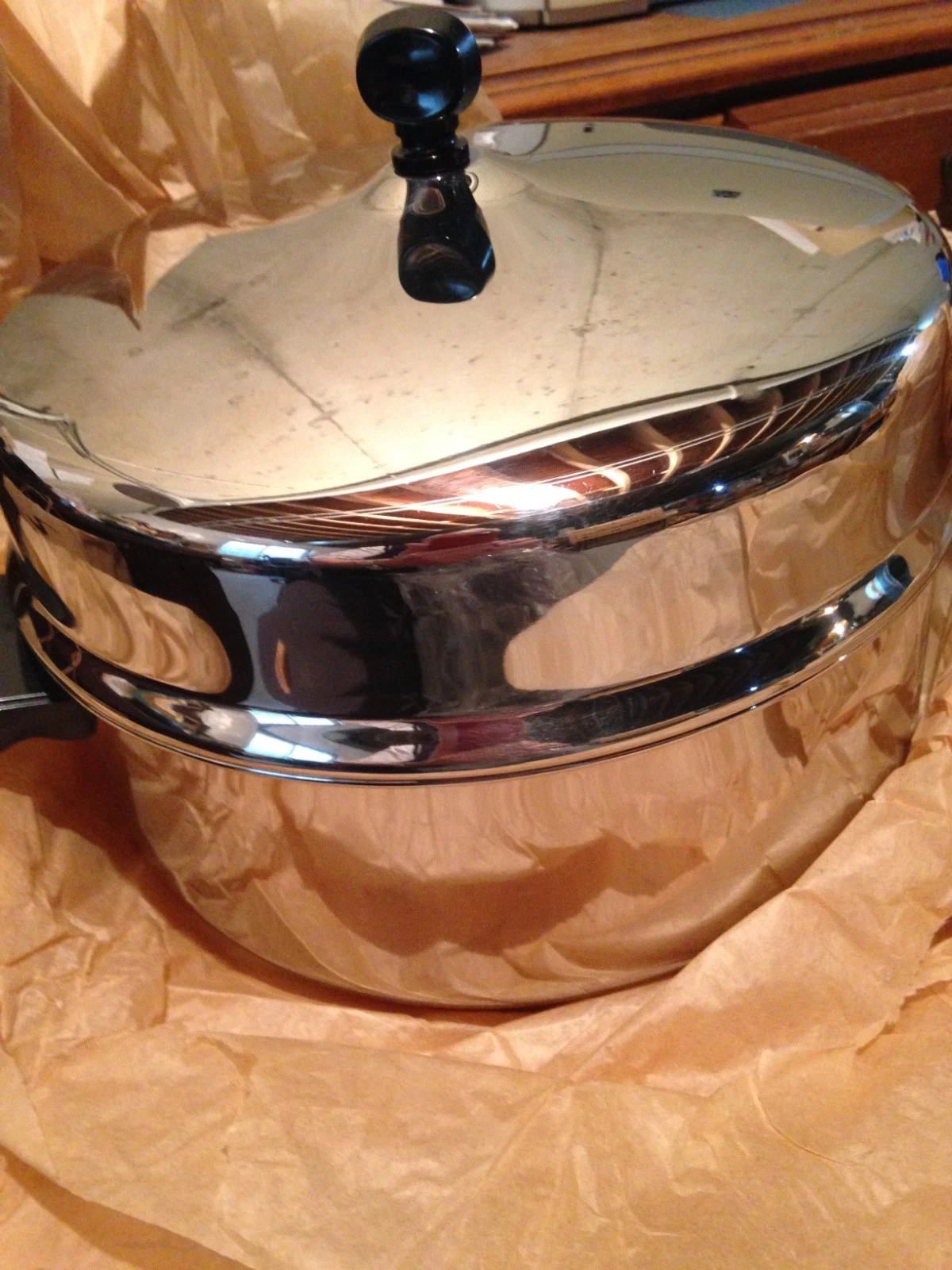 NOS-Vintage #862 Farberware Stainless Steel Cookware 5 qt Pot w/ Lid USA 18/10