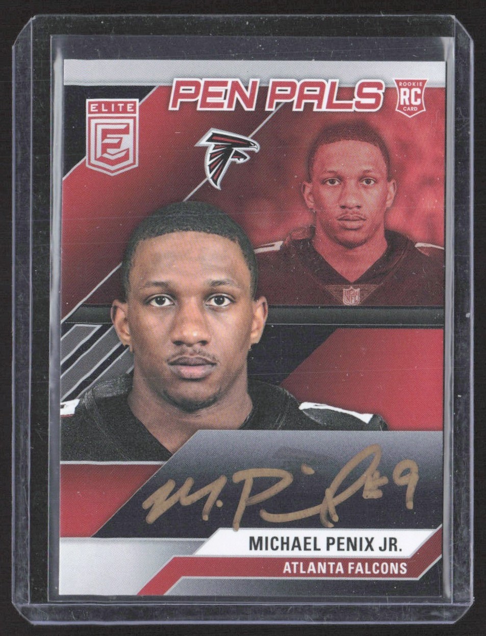 2024 Donruss Elite Pen Pals Black Gold Ink Variation Michael Penix Jr. Auto