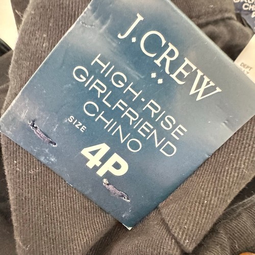 Neu mit Etikett J. Crew High Rise Girlfriend Chino Hose schwarz Karriere locker klassisch Größe 4P - Bild 11 von 13