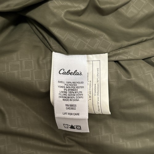 Cabelas 650 gefütterte Gänsedaunenjacke grün Herren Größe M - Bild 7 von 7