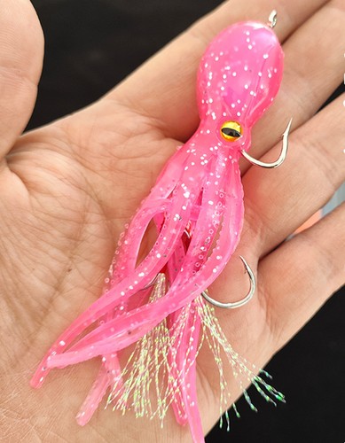 6Pcs Glow Soft Rubber Pike Hook Squid Jigging Assist Fishing Lures Hook 20g/11cm - Picture 15 of 27