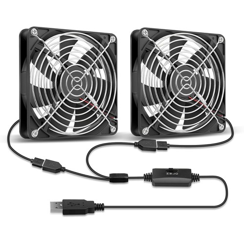 Wentylator 2w1 USB 140mm Cichy wentylator obudowy PC PC Regulowany podwójny wentylator! - Zdjęcie 16 z 16