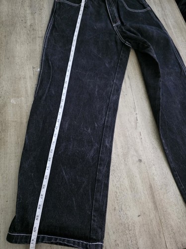 Vintage Y2K Southpole Black Denim Baggy Wide Leg Jeans Sz 32 Hip Hop - Picture 12 of 12