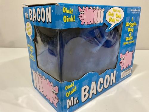 Westminster 1998 Mr Bacon peluche viola animato maiale che cammina suono giocattolo nuovo con scatola - Foto 2 di 6