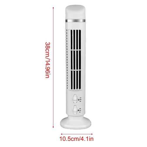 Bladeless Tower Fan Portable USB Desk Fan With Light For Home Bedroom Office - Picture 22 of 22