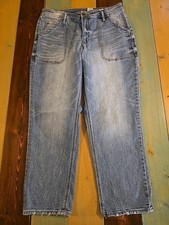 Women's Time And Tru High Rise Denim Jeans Size 14 Light Wash
