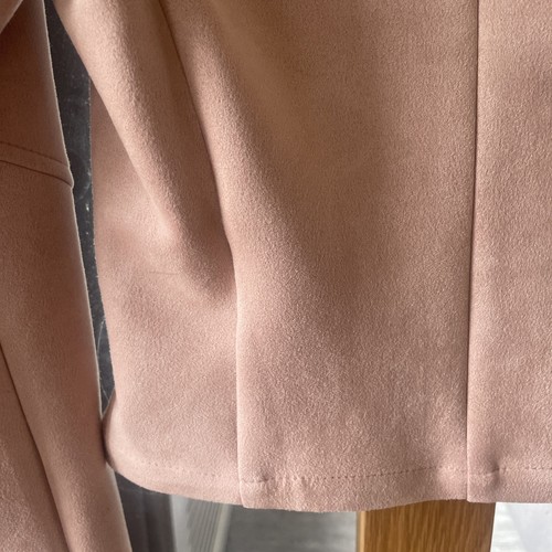 Giacca Blazer Rinascimento Rosa Rosa Cropped Taglia XS Made In Italy Ecopelle Scamosciata - Foto 14 di 14