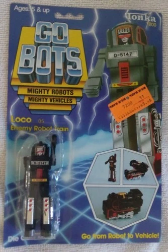 Vintage Go Bots Loco Enemy Robot Train Sealed 1983 Tonka