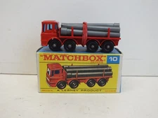 LESNEY MATCHBOX NO10 LEYLAND PIPE TRUCK EXCELLENT BOXED (L543)