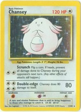 Pokemon Card - Base 3/102 - CHANSEY (holo-foil) *Played*
