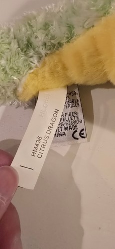 Ganz Webkinz Citrus Dragon Plush Toy NO CODE HM436 GREAT CONDITION - Picture 7 of 8