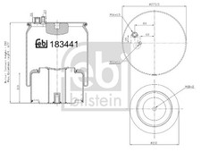 FEBI BILSTEIN BELLOW, AIR SUSPENSION REAR LEFT REAR RIGHT ERF MAN ECT TGA TGM TG