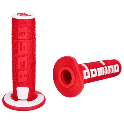 Offroad Griffe Domino A360 in rot/weiß für Schaltmoped & Quad Modelle handlebar
