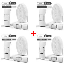 4Pairs Easy No Tie Shoelaces Elastic Silicone Flat Lazy Shoe Lace Strings Adult