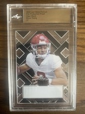 2022 Leaf Draft Metal Portrait Bryce Young Clear Black Pre-production Proof  1/1