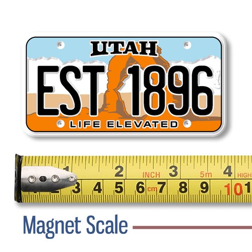 Imán de matrícula del estado de Utah por imanes clásicos, 1,9" x 3,8" - Imagen 2 de 5