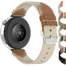 Nylon Leather Braided Band Strap For Huawei Watch GT5/4 41 42mm/Mi Watch S4 41mm