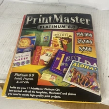 Print master platinum 8.0 11 CD’s Install Program & Art CDs From Broderbund