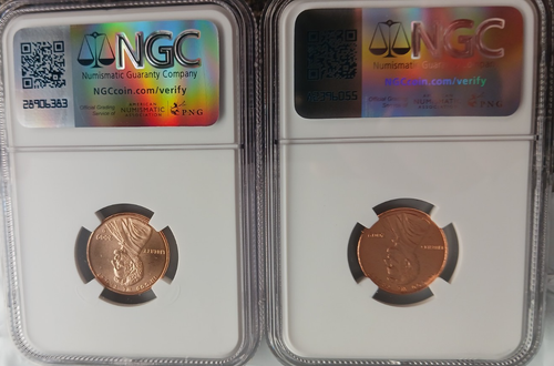 2009 P & D FORMATIVE YEARS (x2) NGC MS67 RD SMS LINCOLN COPPER BRONZE CENT 23/36 - Picture 2 of 10