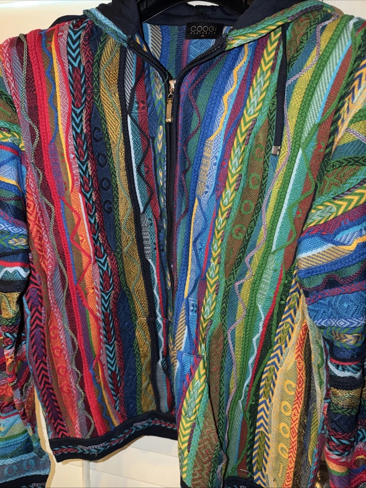 Мужская толстовка с капюшоном Coogi Australia размер 3x многоцветная на молнии - Изображение 2 из 4