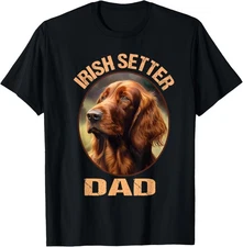Irish Setter Gundog Dad Dog Father's Day T-Shirt Tee T-Shirt Gift for Dad, Mom,
