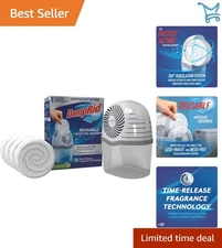 Reusable Moisture Absorber with 4 Drop-In Tablets Fresh Scent for Home