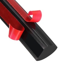 1/2"x1/2"x39" Flexible Quarter Round Wall Trim Double Self-adhesive Black