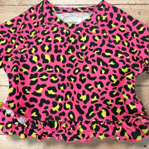 Posh Peanut Bright Leopard Two Piece Long Sleeve Swimsuit Size 7Y - Picture 2 of 9