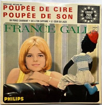 FRANKREICH GALL Wachspuppe Klangpuppe 1965 Gainsbourg Eurovision EP 45T