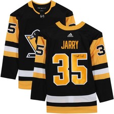 Tristan Jarry Pittsburgh Penguins Signed Black Adidas Authentic Jersey