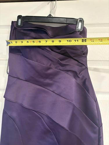 White By Vera Wang Purple Formal Dress Size 6 One Shoulder Maxi Gown Beautiful - Picture 16 of 20