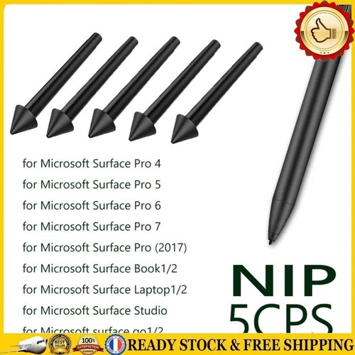 FR 5pcs 2H Stylus Nib High Sensitivity Spare Nibs for Microsoft Surface Pro 7/6/