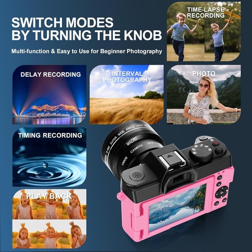 4K Digital Cameras 48MP 16X Autofocus WiFi App Control for YouTube Photography - Picture 4 of 7