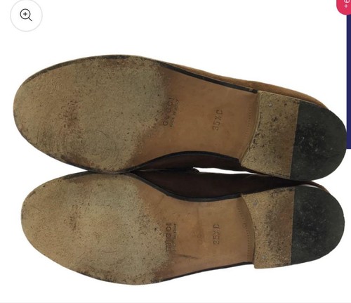 Gucci Damen Halbschuhe Wildleder Braun Camel Slipper Größe 35,5 Made in Italy - Bild 14 von 24