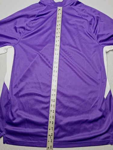 NIKE Jersey Mens Size L Short Sleeve T-Shirt 1/4 Zip Dri-FIT Embroidered Purple - Picture 16 of 19