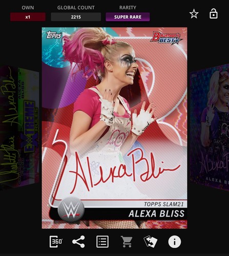 DIGITAL Topps WWE Slam 21 - ALEXA BLISS SUPER RARE - You Pick/Choose - Picture 2 of 73