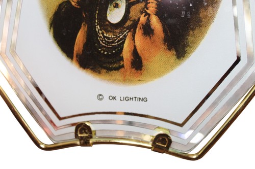 Ok Lighting 3 Way Touch Lamp Native American Glass Panels - Picture 4 of 5
