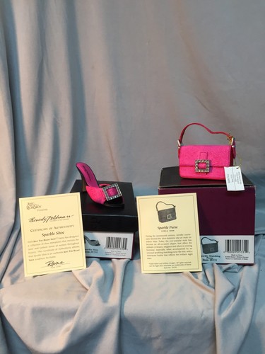 Just the Right Shoe SELTENER "GLITZERSCHUH UND PASSENDE GLITZERHANDTASCHE" MIT COA & BOX - Bild 1 von 9