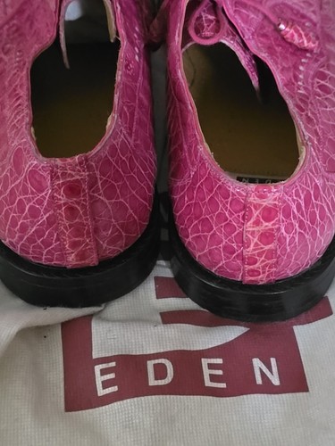 David Eden Genuine Lizard Crocodile Tiger Size 13 Pink Men’s Dress Shoes - Picture 6 of 11