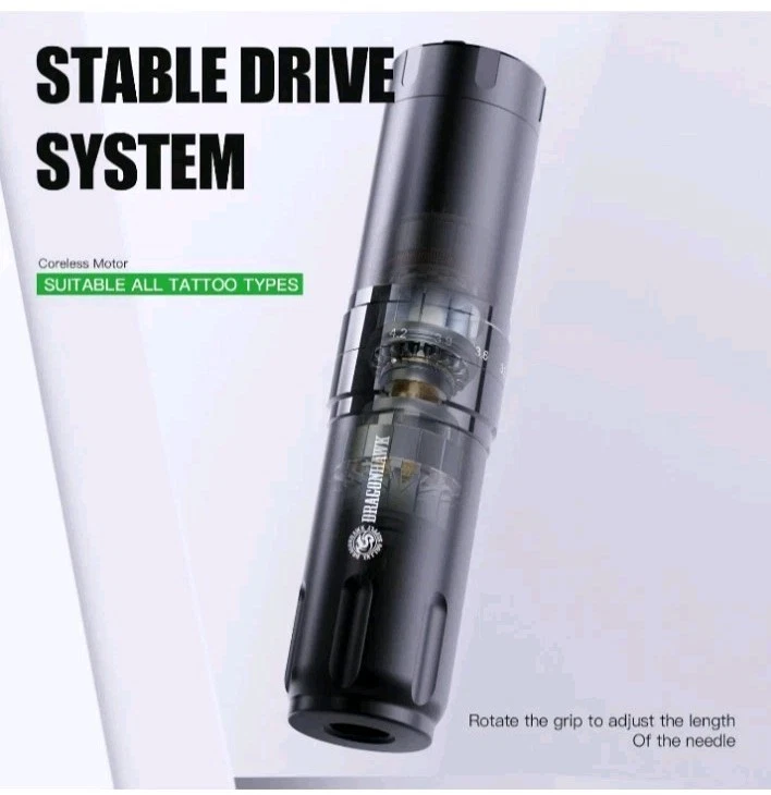 Dragonhawk Wireless Tattoo Pen Machine 7 Strokes Length | L2 Pro New - product detail image 3