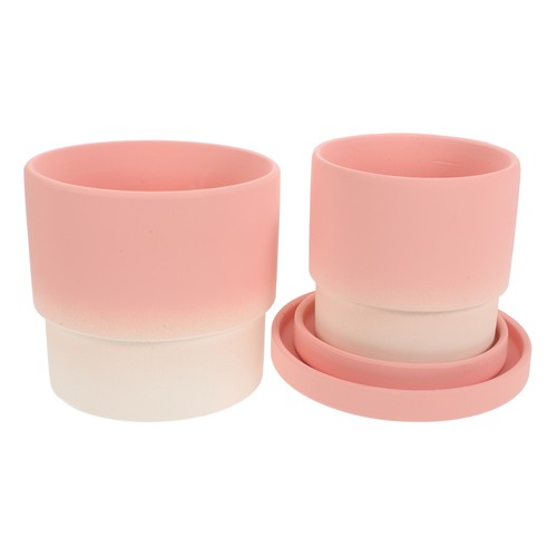  2 PCS Farmhouse Flower Pots Decorative Terracotta Cactus Planter - Bild 4 von 17