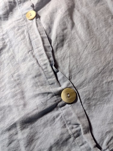 Restoration Hardware Queen Size Reversible Blue Queen Linen Duvet  - Picture 4 of 7